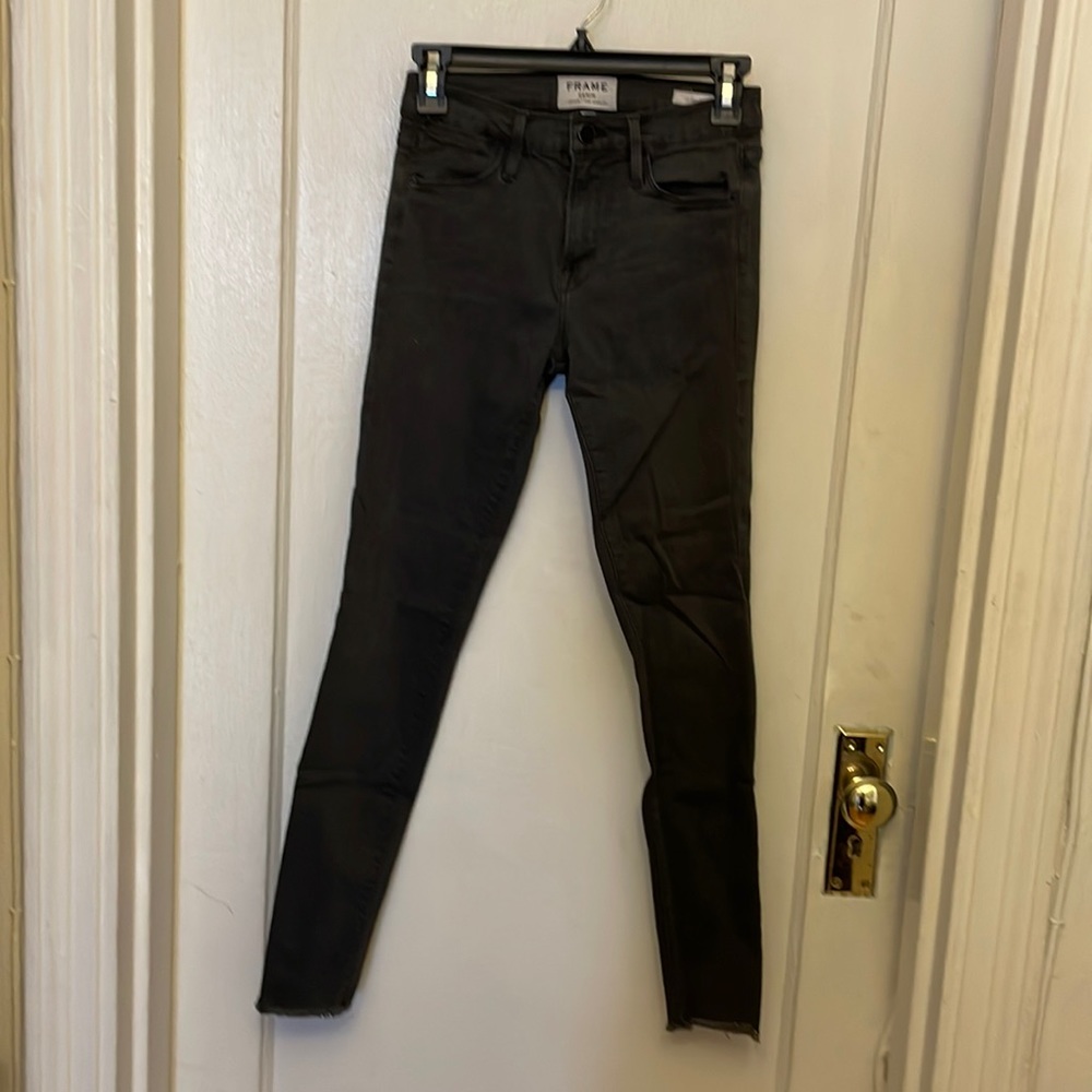 Frame skinny black jeans size 24.